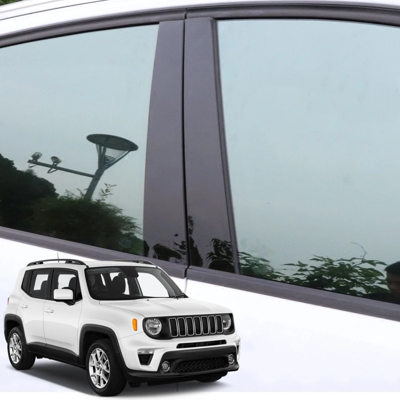 

Car Styling PVC For Jeep Renegade BU 2015-2022 Car Window Pillar Trim Sticker Middle BC Column Sticker External Auto Accessories