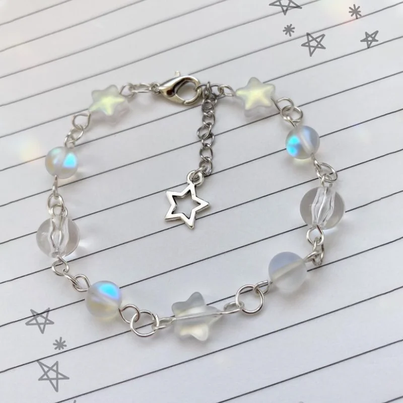 Handmade No. 8 ball star beaded dice bracelet coquettish y2k gothic bracelet