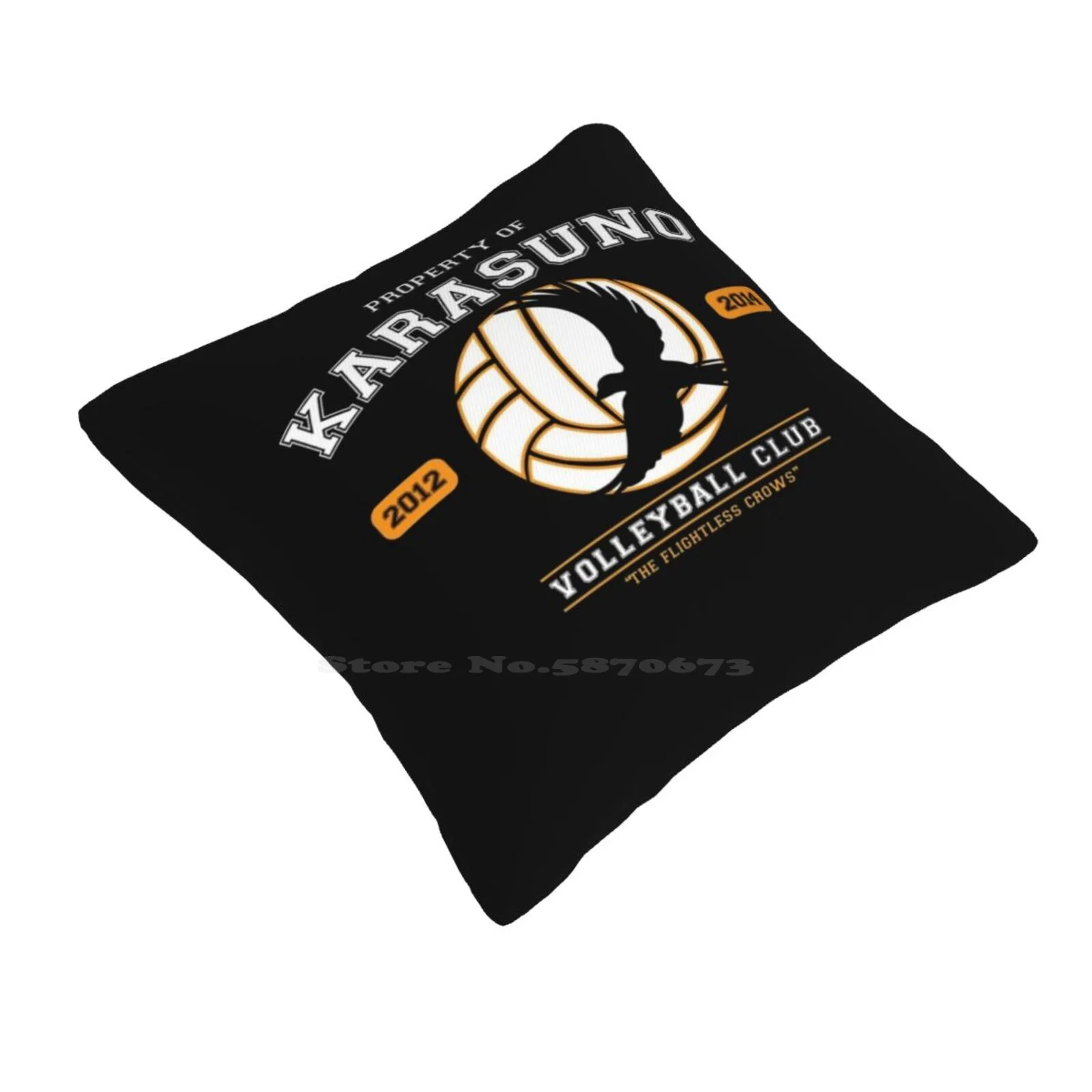 Team Karasuno Funny Cute Decor Square Pillowcase Team Karasuno Haikyuu Volleyball Anime Sports