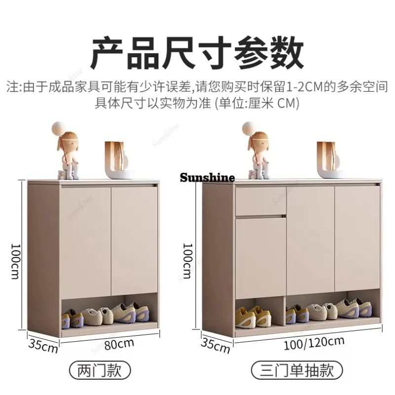 Storage Mobile Shoe Cabinet Organizer Living Room Display Wooden Slippers Shoe Shelf Vertical Muebles Home Furniture  FT