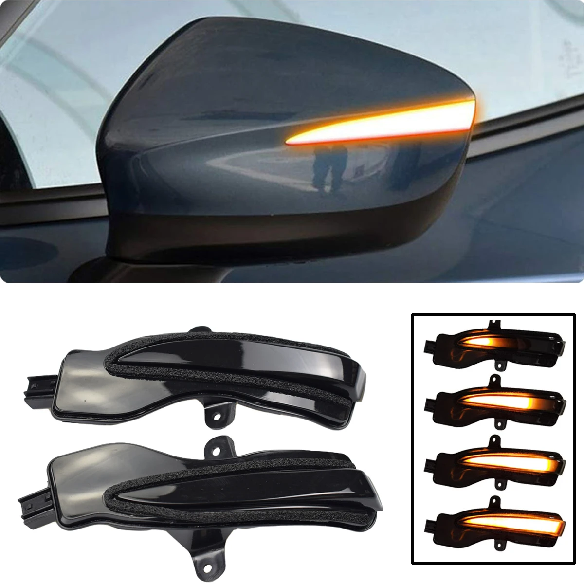 

LED Dynamic Turn Signal Lamp Side Mirror Indicator Blinker Light For Mazda CX-3 CX3 2016-2018 CX-4 CX4 CX-5 CX5