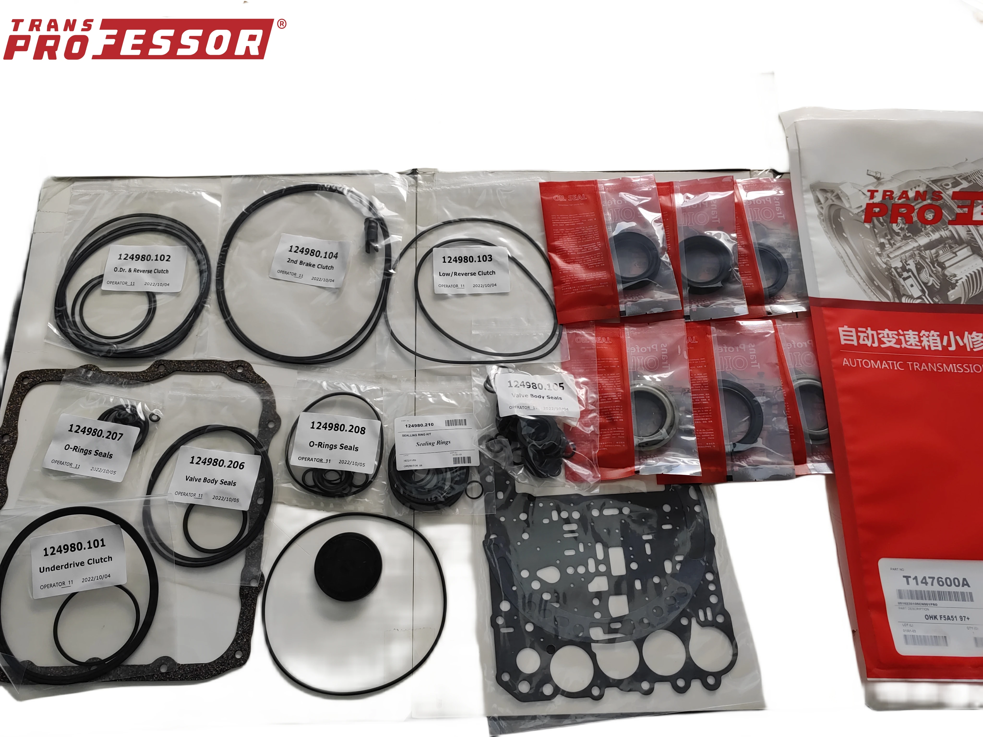 

F5A51 Transmission Repair Overhaul Kit for Mitsubishi HYUNDAI,TransProfessor Gearbox Oil Seals Gaskets Car Accessorie