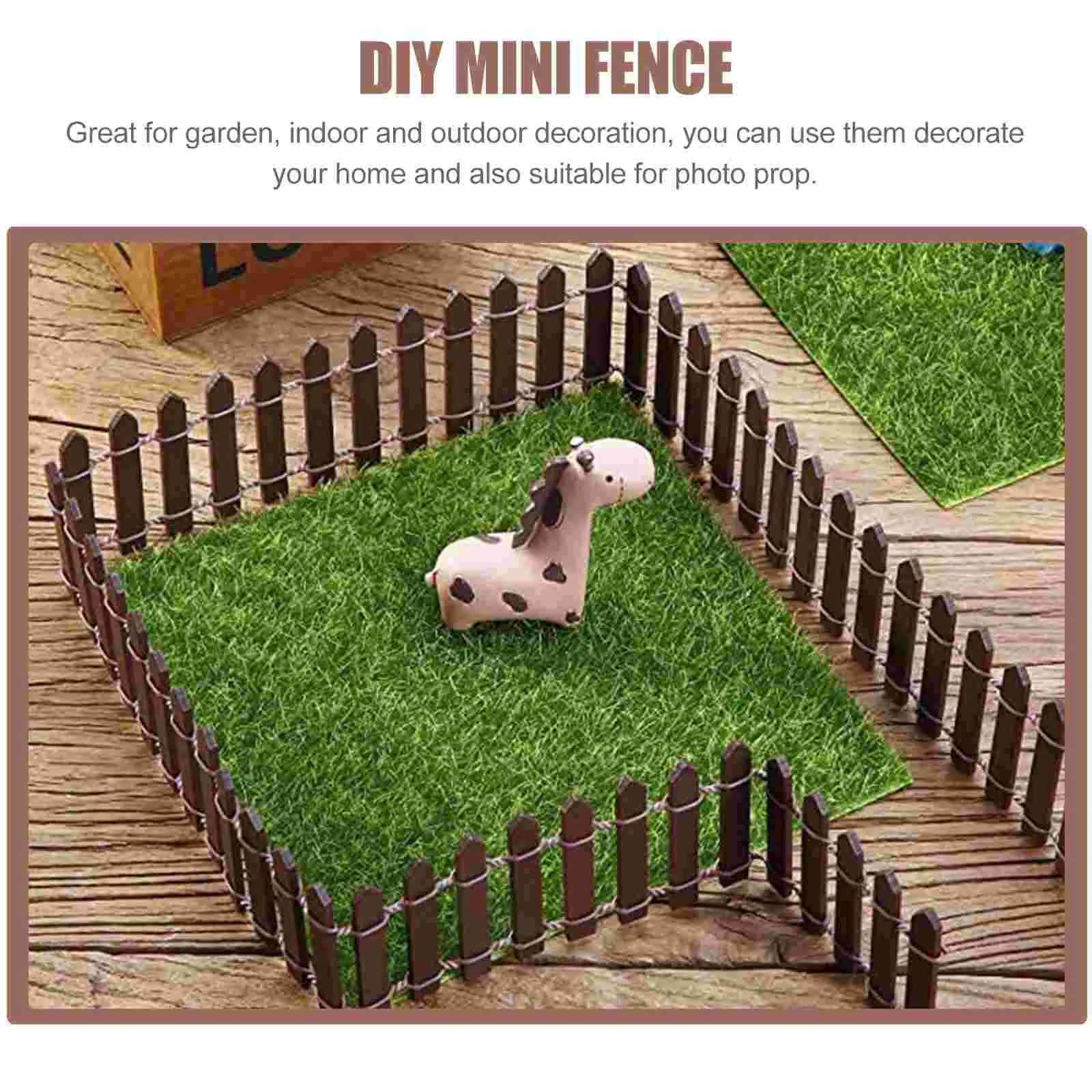 Fence Scene Mini Ornament Model Outdoor Playset Decorative Miniature Fences DIY for Plant