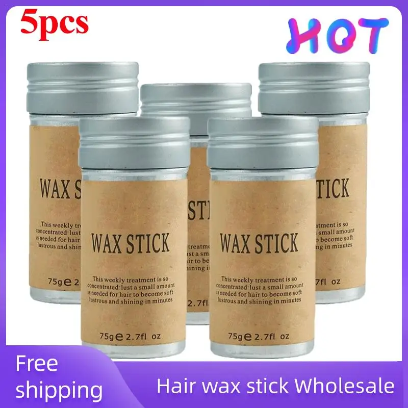 

5pcs Broken Hair Artifact Hair Wax Stick Gel Cream Styling Hair Frizz Fixed Fluffy Children Men And Women Styling Hair Wax Stick