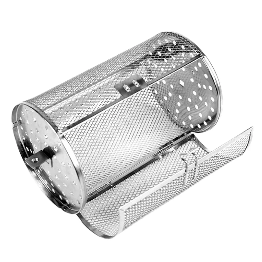 

Stainless Steel Grilling Cage Rotisserie Basket BBQ Rack Outdoor Picnic Family Gathering Nut Roaster Durable Non Rust Kitchen