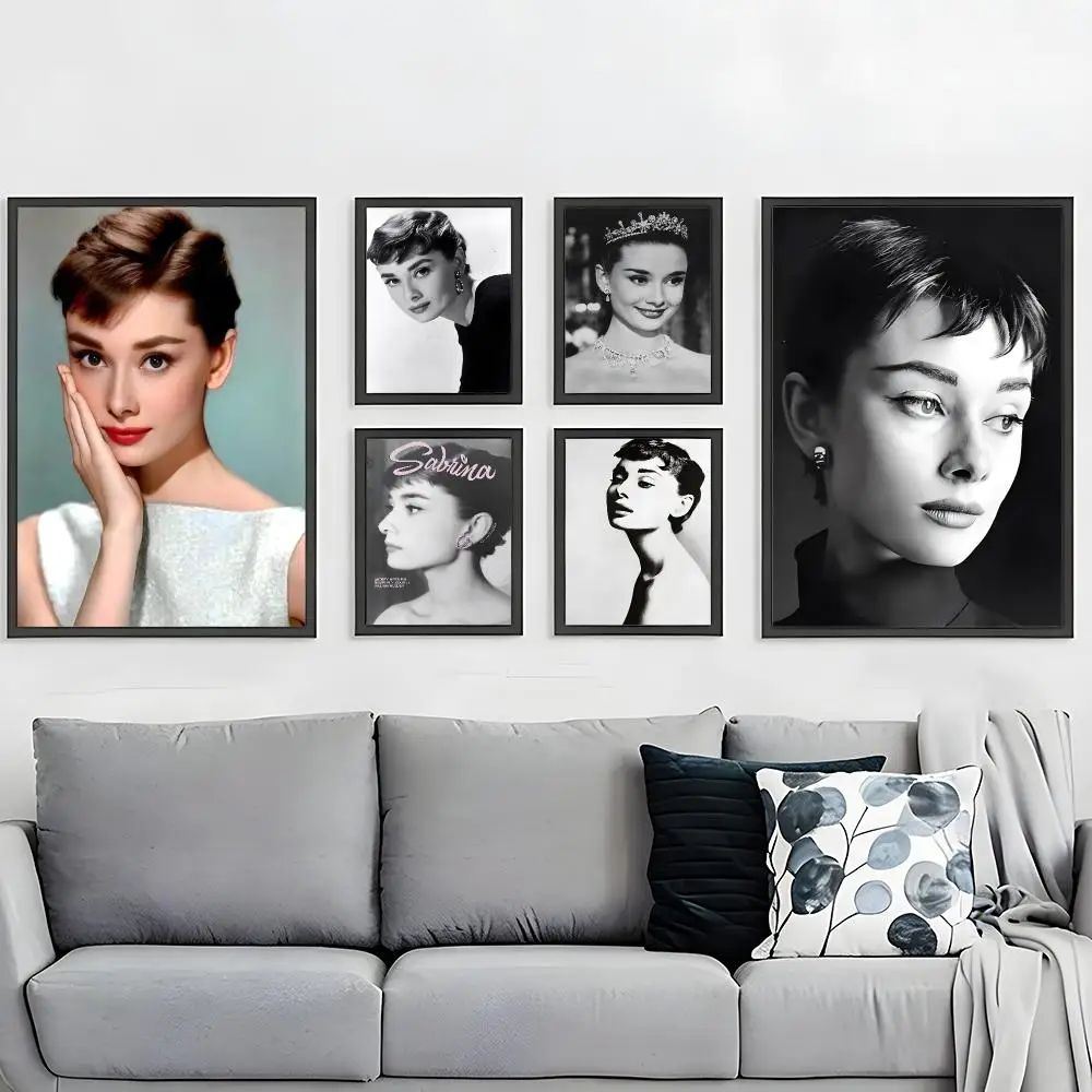 actor Audrey Hepburn Poster HD Waterproof Self-Adhesive Wall Art – Multi-Scene Use, Top Gift Pick