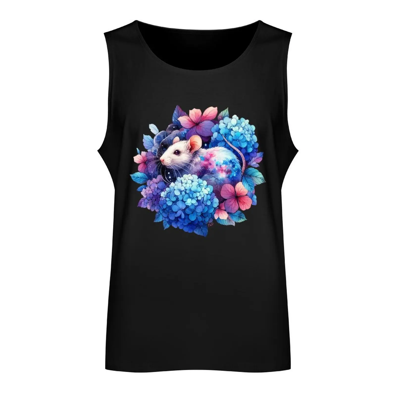 Hydrangeas Tank Top sleeveless Men's t-shirts Men's t shirt Vests Gym clothes