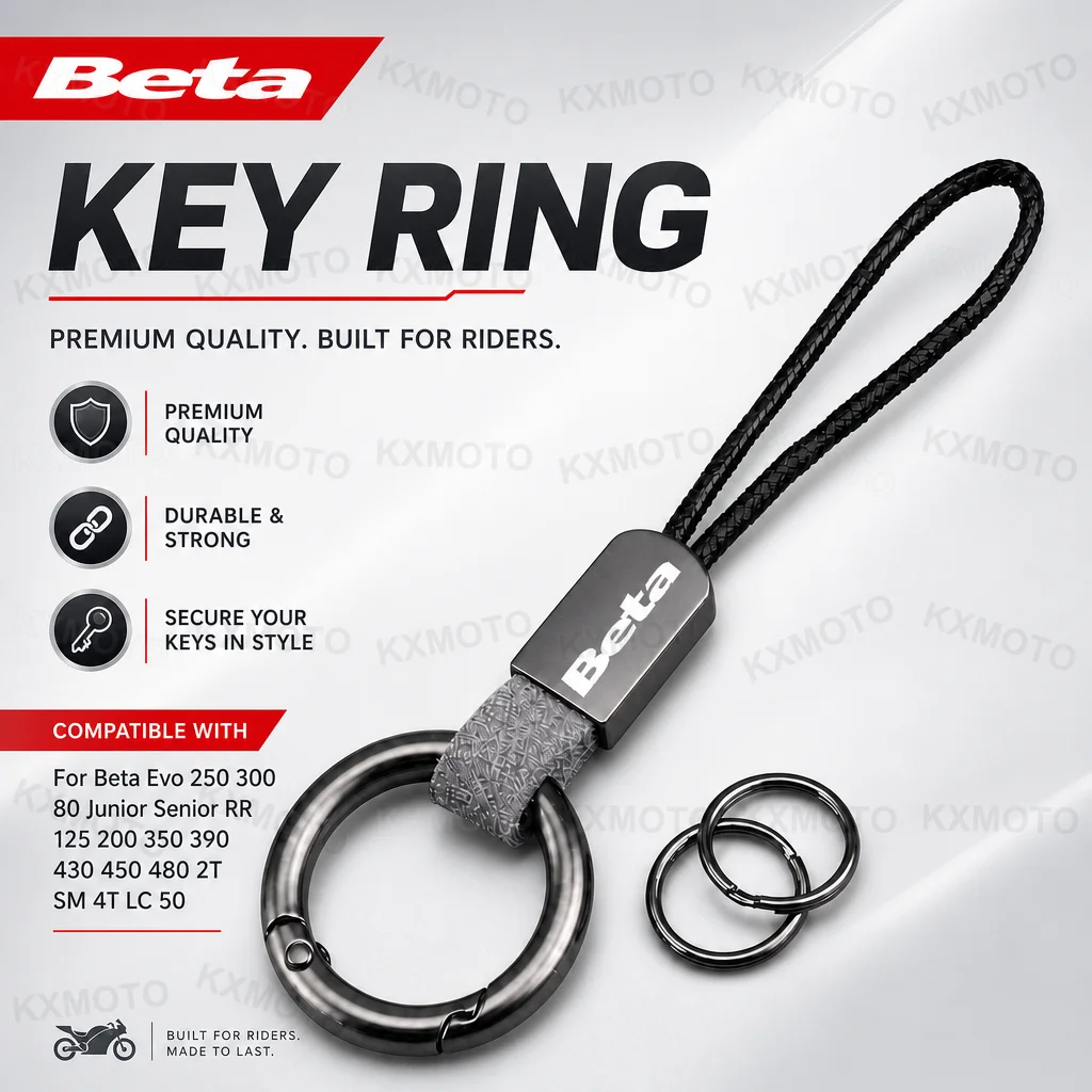 Porta llaves universal de microfibra con cuerda encerada de piel de vaca para motocicleta Beta Evo 250 300 80 Junior Senior RR 125 200 350 390 43