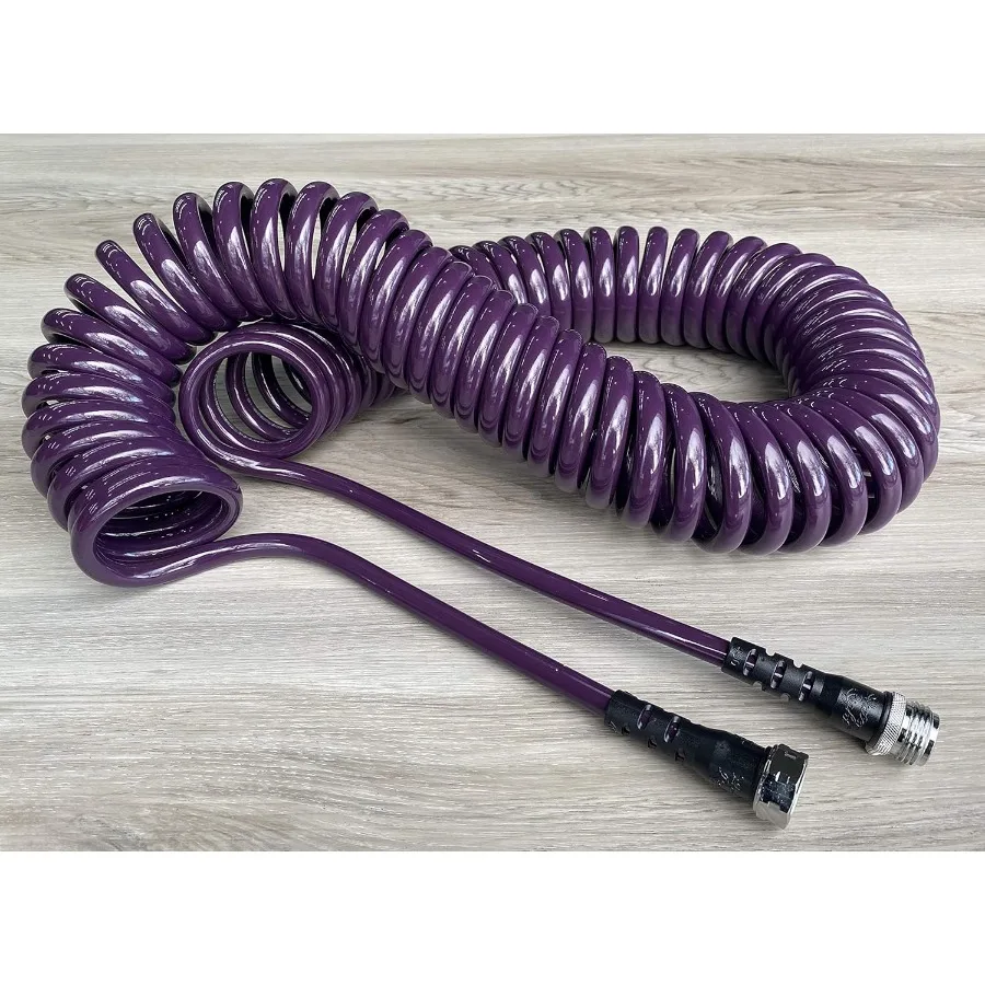 

Water Right 300 Series Polyurethane Coil Garden Hose 75-Foot x 3/8-Inch in Eggplant Color for Outdoor Gardening Durable and Kin
