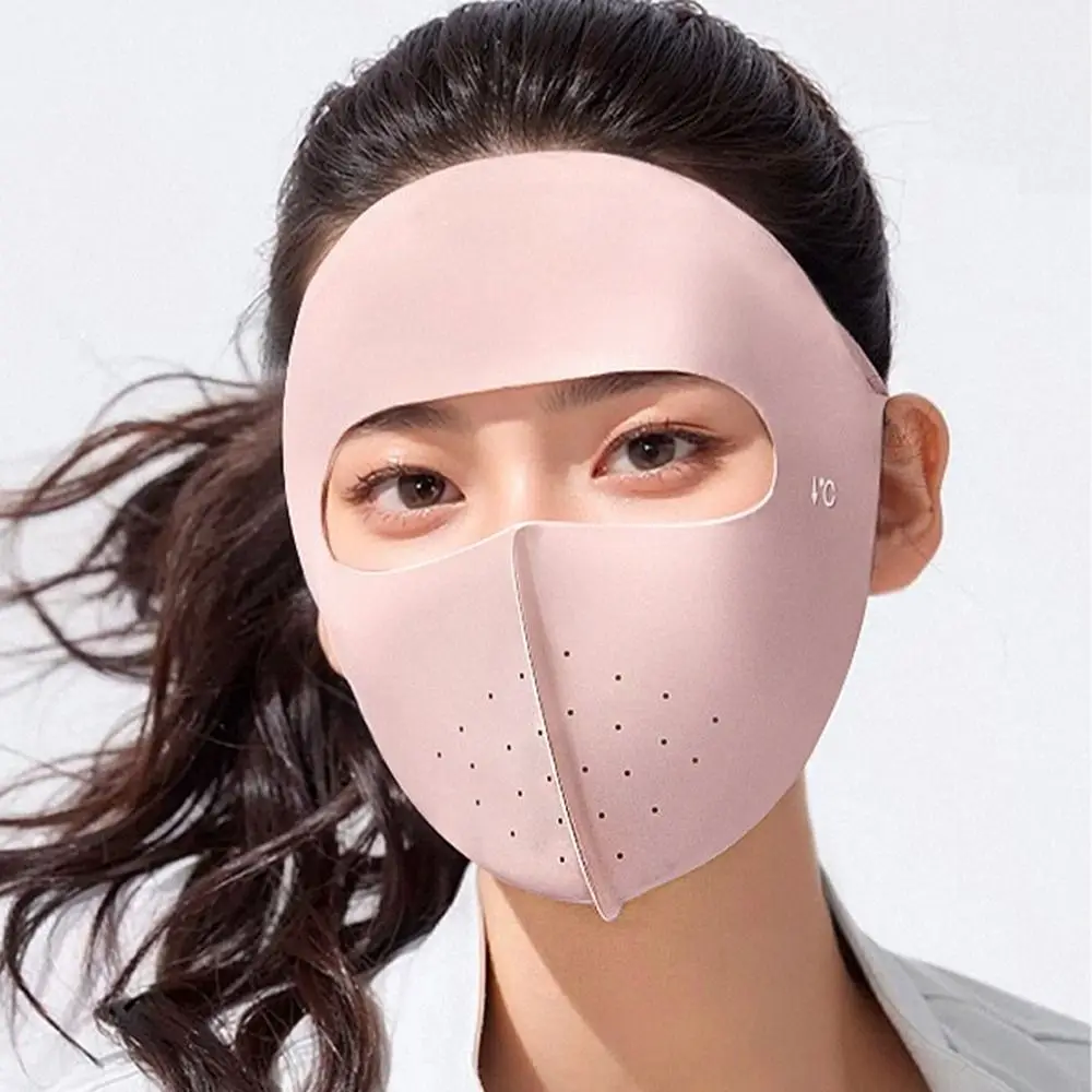 Thin Sunscreen Face Scarf Ice Silk Mask Face Mask Summer Sunscreen Mask UV Protection Sunscreen Veil Face Gini Mask Outdoor