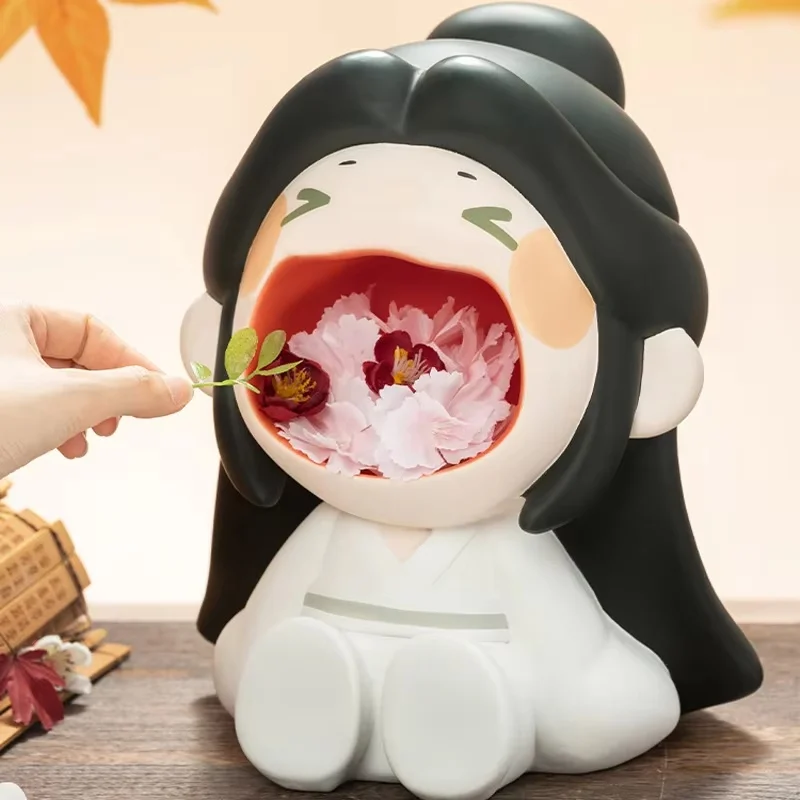 Genuine Version Anime Figure Tian Guan Ci Fu Tgcf Xie Lian Flower City Open Your Mouth Wideseries Desktop Storage Model Gift Toy