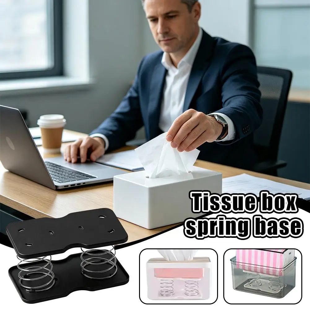 Highquality Spring Loaded Tissue Holder For Automatic Tissue Box Tissue Dispenser Office Home Toilet Bracket Tissue Organizer