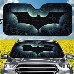 Brand Design Horror Black Bat Print Auto Foldable Window Cover for Woman Men Four Seasons Sun Resistant Car Accessories Fashion