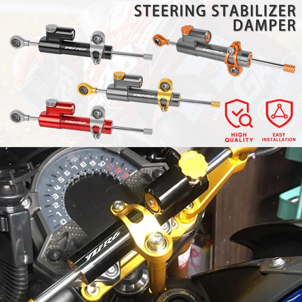 

For YAMAHA YZFR6 YZF R6 2005-2020 2021 2022 2023 2024 2025 2026 Motorcycle Accessories Damper Steering Stabilize Safety Control
