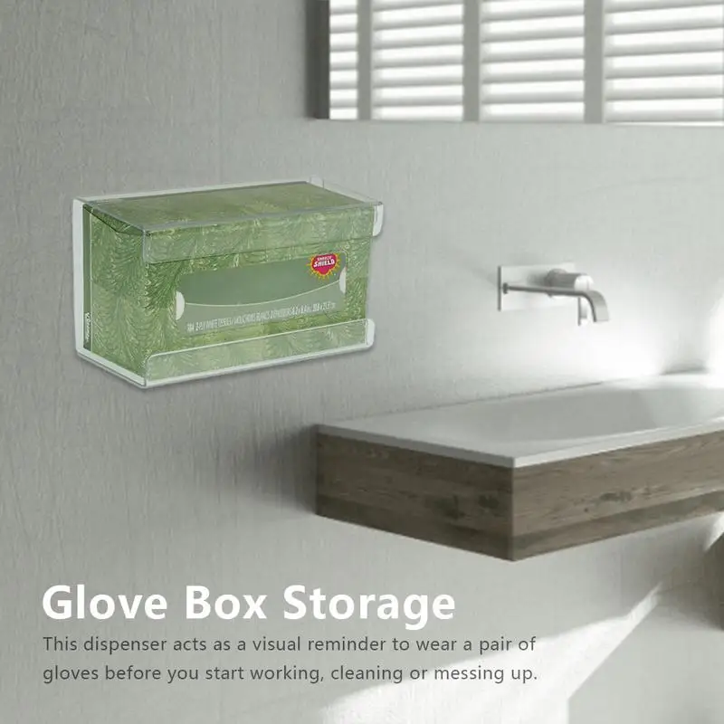 Glove Tissue Paper Storage Box Labor Insurance Display Boxes Tissue Acrylic Glove Dispenser Rack Wall Mountable Tissue Holder