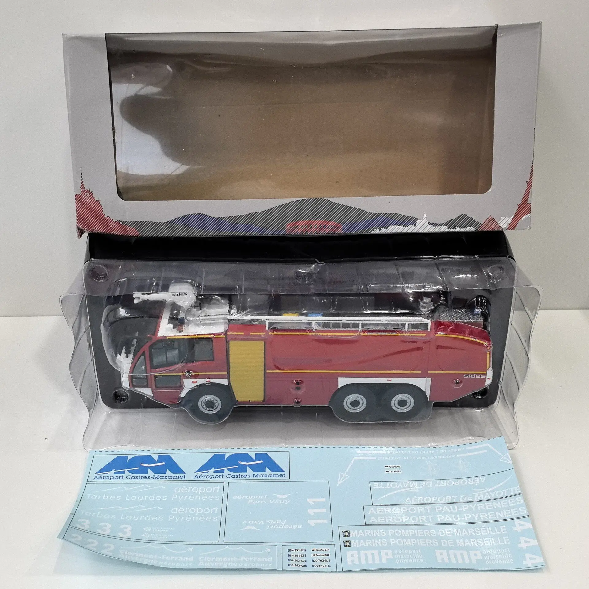 

Box Old Diecast ODEON 1/43 Scale SIDES S3X VMA Pompiers Aeroport Fire Truck 41 Alloy Car Model