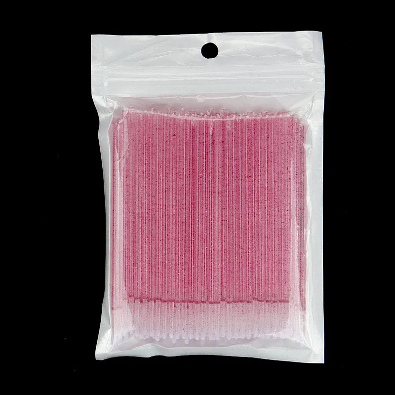 100pcs Individual Removing Makeup Brush Eyelashes Microbrush Beauty Clean Tools Eyelash Cleaning Brushes Micro Cotton Swab