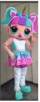 Espuma unicórnio boneca mascote traje para adulto, desenhos animados bonitos, luxuoso, vestido extravagante, Dia das Bruxas, Natal, venda quente, novo