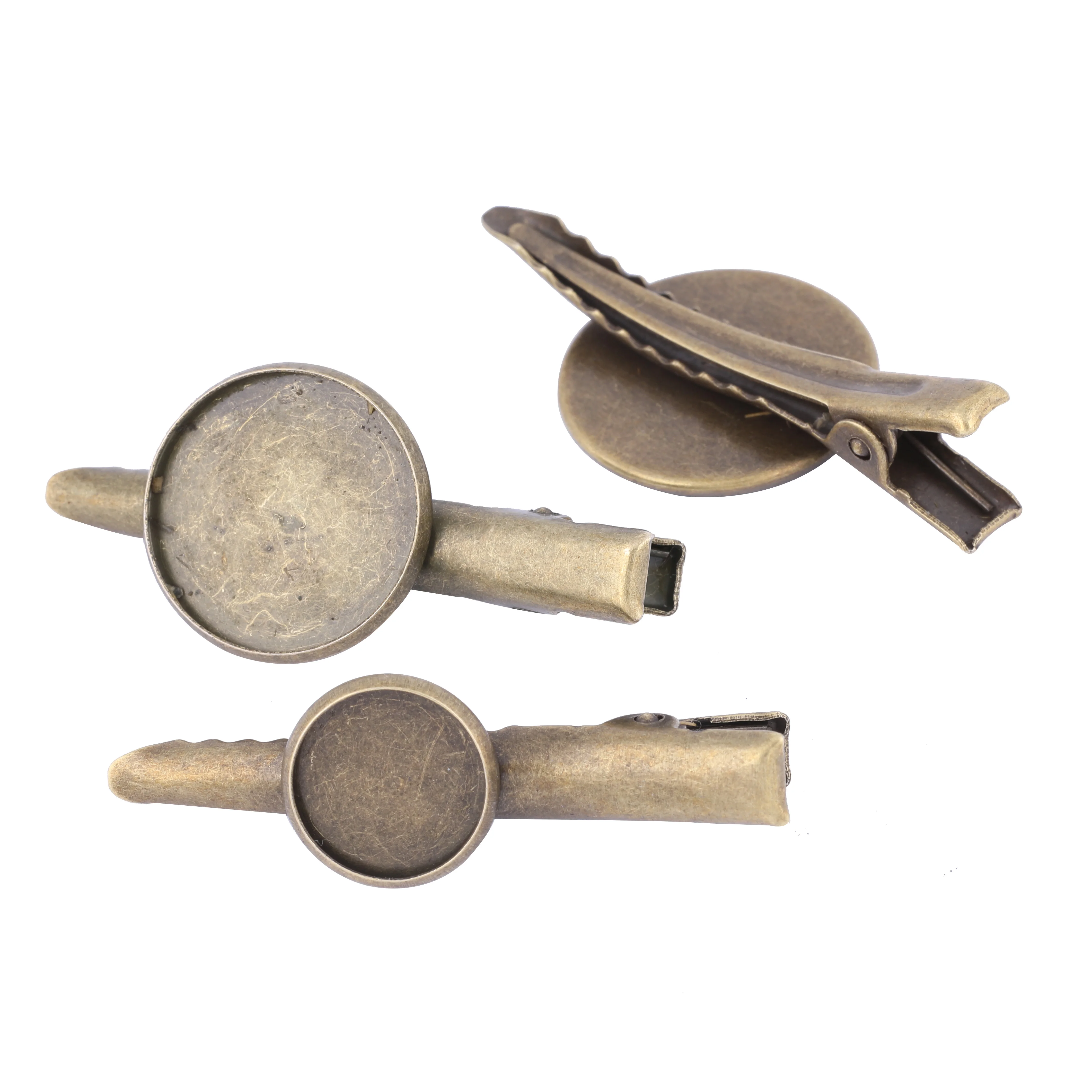 Onwear 10 قطعة مشبك شعر البرونز العتيقة قاعدة 12 مللي متر 20 مللي متر 25 مللي متر فارغة مشبك شعر كابوشون إعدادات لتقوم بها بنفسك الشعر مجوهرات اكسسوارات