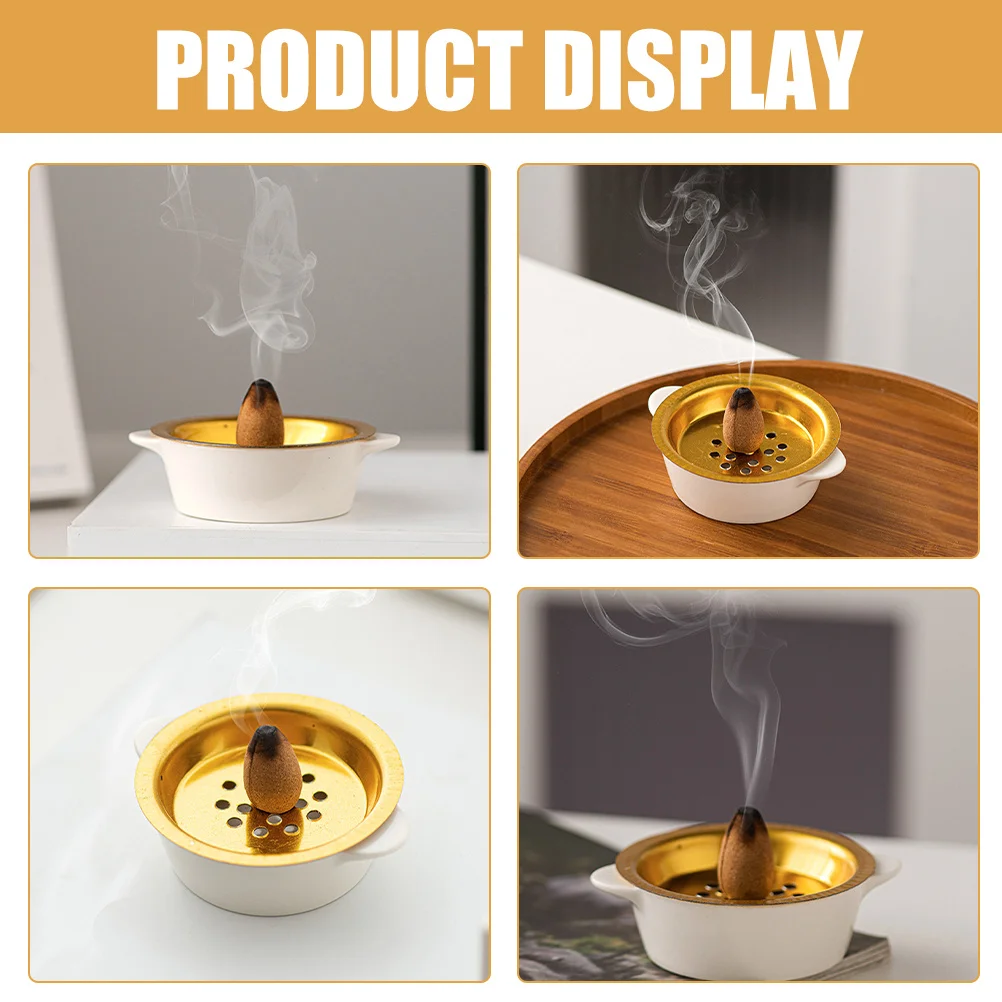 

Retro Incense Stove Ceramic Metal Home Decor Simple Design Portable Exquisite Craftsmanship Aroma Release Room Improvement