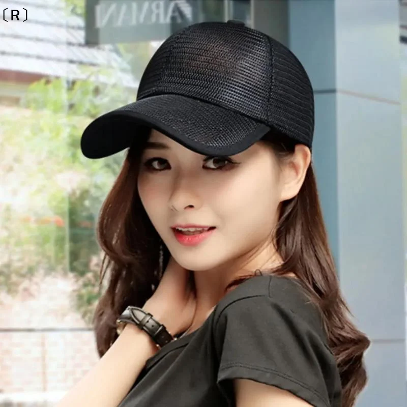 〔R〕Summer Men Hat Openwork Brim Breathable Mesh Cap Outdoor Sports Sunscreen Baseball Women Sunhat