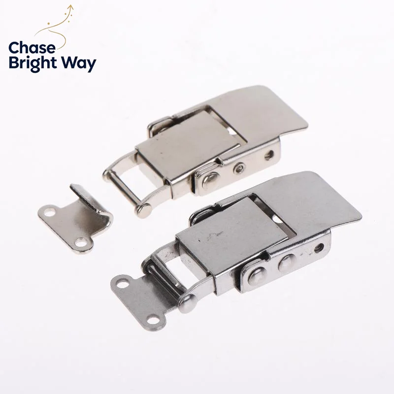 Metal Spring Toggle Latch Lock Thickened Metal Sturdy Buckle Hasp with Screws for Jewelry Chest Makeup Box Storage