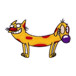 AD2859 toppe per cani dei cartoni animati sui vestiti ferro animale divertente su toppe ricamate per abbigliamento strisce fai da te accessorio Applique