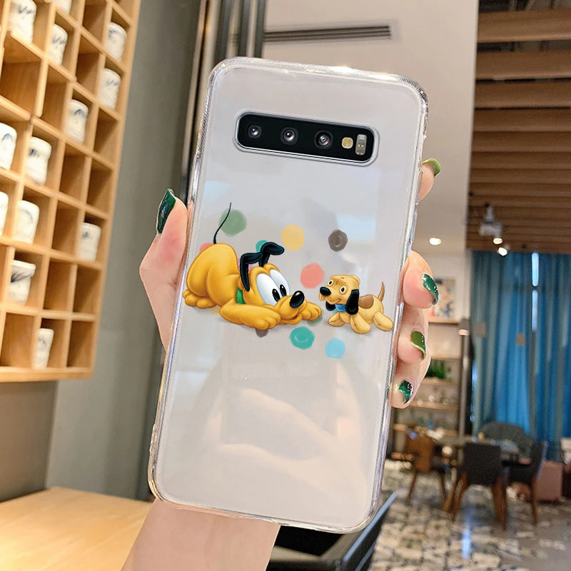 Funda blanda de dibujos animados de Mickey Minnie Mouse para Samsung Galaxy S10 Plus S10E S10 + Funda de teléfono TPU transparente Funda para Samsung S10