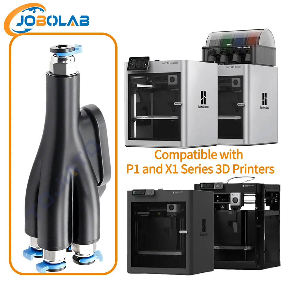 ل Bambu Lab A1/P1/X1/P2/X1E 4-in-1 PTFE محول ملحقات الطابعة ثلاثية الأبعاد AMS 2 في 1 أنابيب ECAS04 موصلات أجزاء