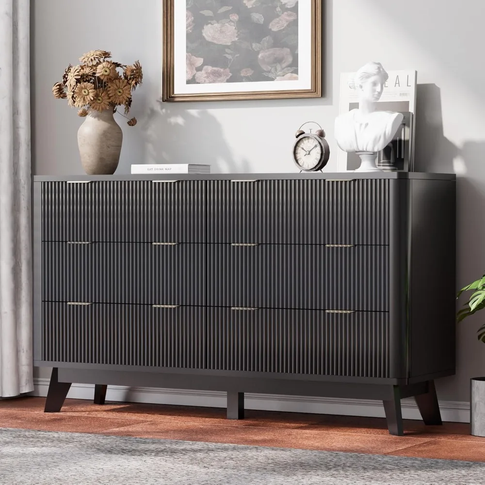 Fluted 6 Drawer Dre… - image