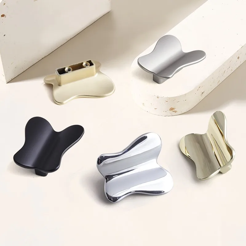 Handle for Furniture Gold Butterfly Shaped Children's Bedroom Drawer Knobs High Quality Zinc Alloy Black Kitchen Cabinet Handles