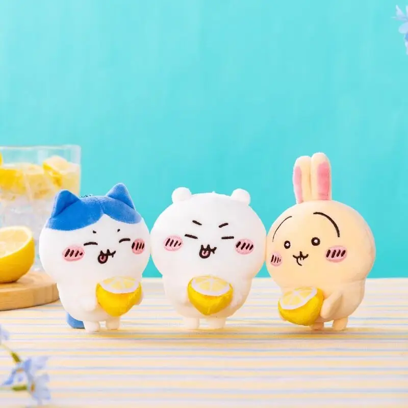 Chiikawa,Hachiware,Usagi Cute Cartoon Eating Lemon Figure Charm, In Stock Sour Lemon Plush Doll Merchandise New style