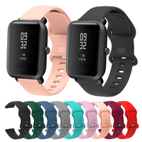 20mm Silicone Strap For Xiaomi Huami Amazfit Bip Lite Bip 3 Smart Watch Band for Amazfit GTS 4/2 Mini GTS 3