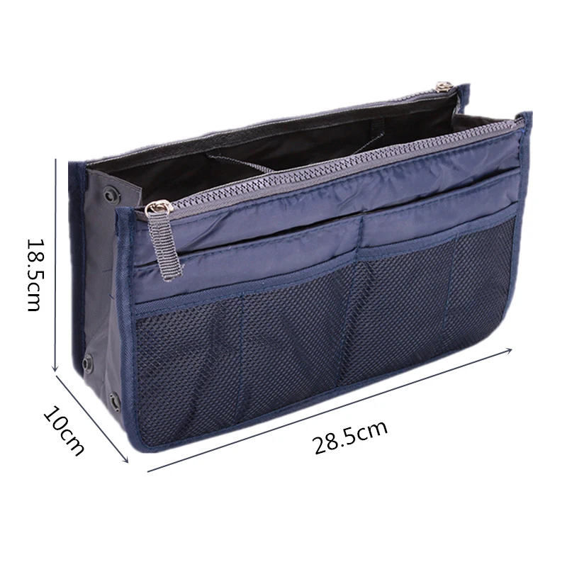 Woman nylon travel insert organizer handbag organizer insert bag big lady lining makeup bag cheap lady handbag