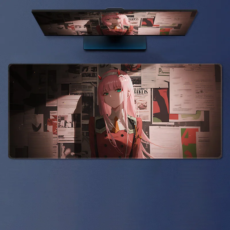 

Darling In The Franxx Two-Dimensional Girl Mecha Cool Diy Gaming Mouse Pad Anime Style Rubber Desk Mat for E-Sports Setup