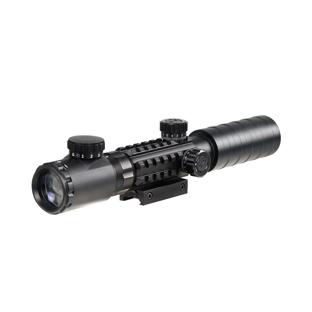 

LUGER 3-9x32 EG Hunting Scope Red Green Illuminated Optic Sight Tactical Riflescope 11/20mm for Picatinny Rifle Air Gun