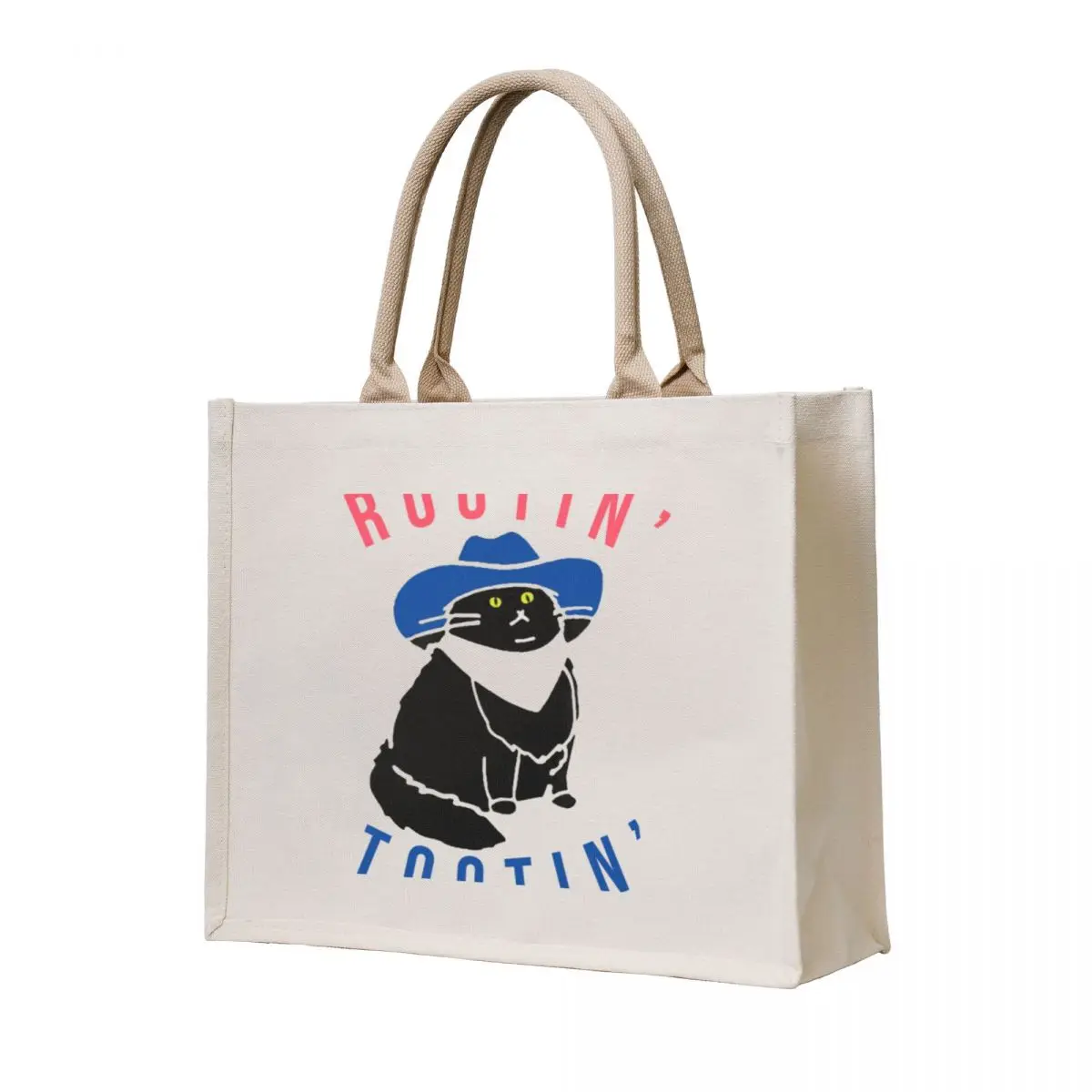 

Rootin Tootin Cat Tote Eco Canvas stote Canvas Tote Reusable bags handbag Women's Bag cloth canvas eco pack