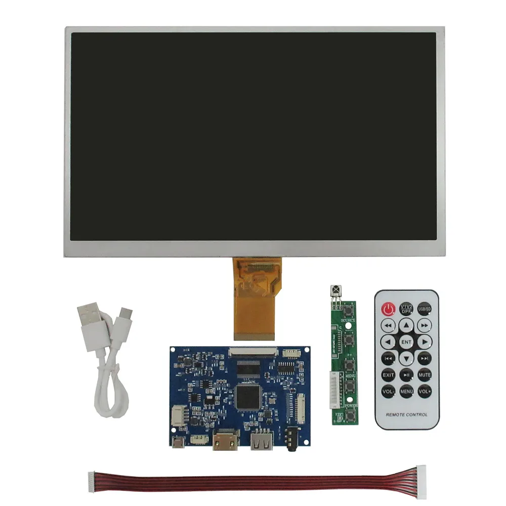 10.1 Inch 1024*600 LCD Screen Display Monitor Driver Control Board U Disk HDMI For Raspberry Banana/Orange Pi Mini Computer PC