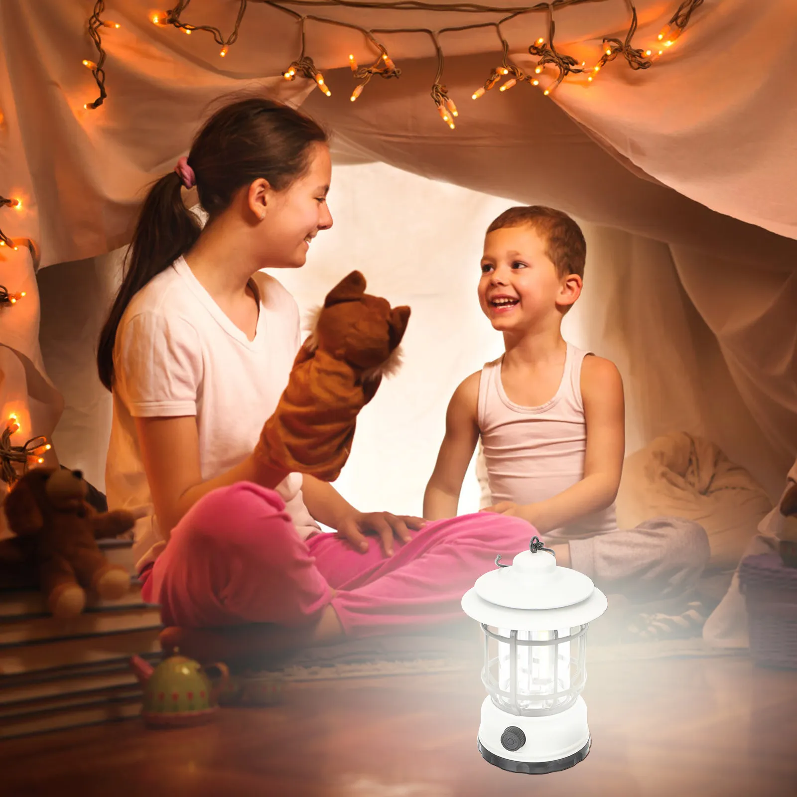 Portable Wear Resistant Retro Camping Lamp Handheld Tent Light Outdoor Camping Supply Chargeable Handle Tent Accessory