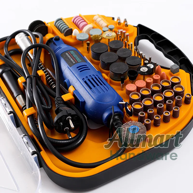 211PCS Cordless Electric Grinder Set, Lithium Ion Variable Speed Grinder, Sanding Polishing Carving Electric Tool Accessories view 4