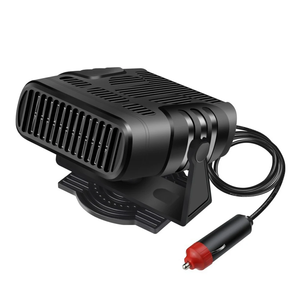 

Car Heater Portable Windshield 360° Rotation Defrost Defogger 12V 120W/24V 200W ABS Black for Car Truck SUV 120x100x72mm 1pc