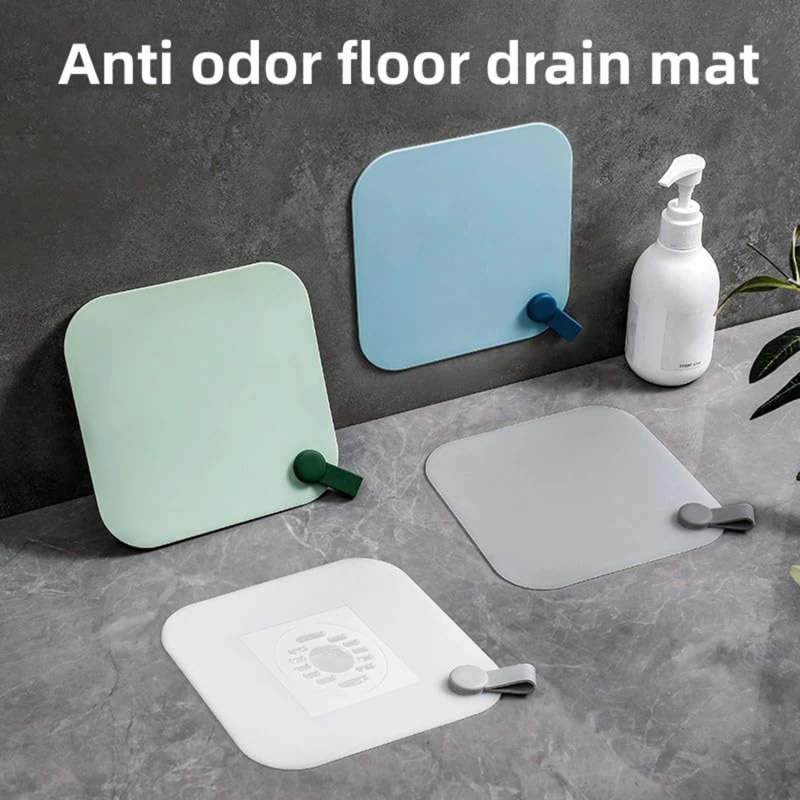 Shower Drain Cover Silicone Floor Drain Cover Anti-Odor Mat Shower Tub Stopper Silica Gel Drain Plug For Bathtub Kitchen Laundry