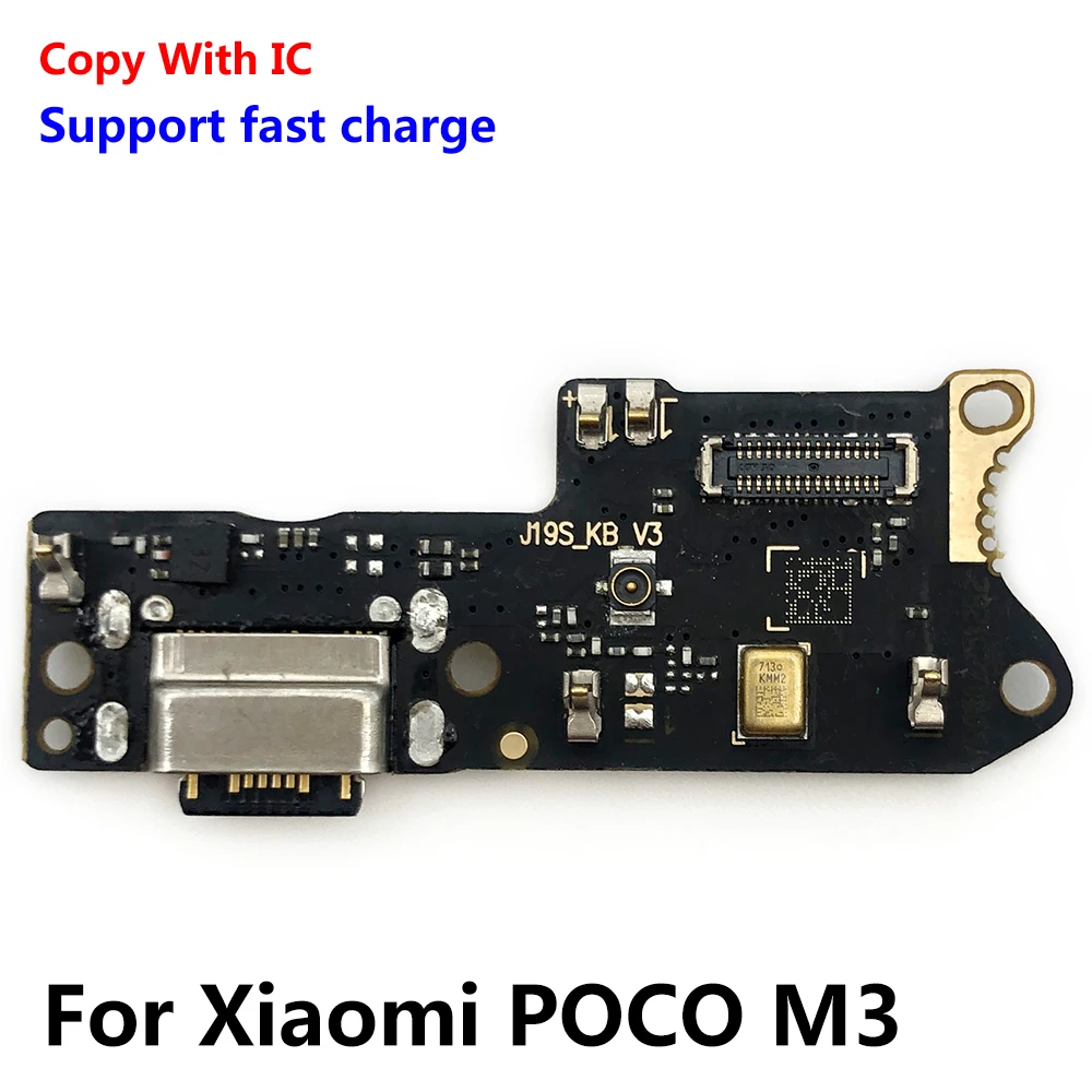 New USB Charging Port Charger Board Flex Cable For Xiaomi Poco M3 Dock Connector With Microphone