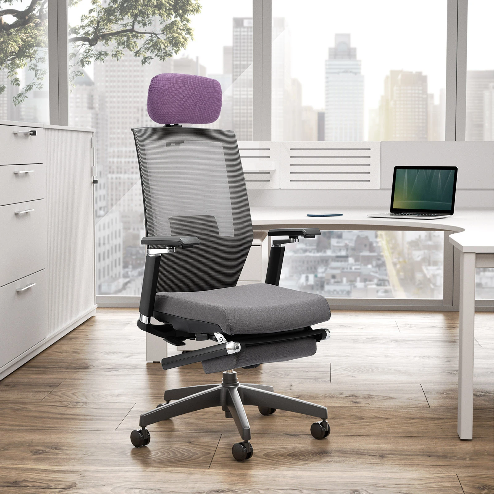 

Cushion Computer Pad Sleeve Replacement Covers Practical Headrest Retrofit Head Cushion Cover Office Computer Chair Headrest