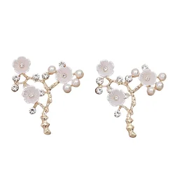 BoYuTe (30 Pieces/Lot) 43*46mm Alloy Flower Branch Materials Handmade DIY Jewelry and Fan Accessories