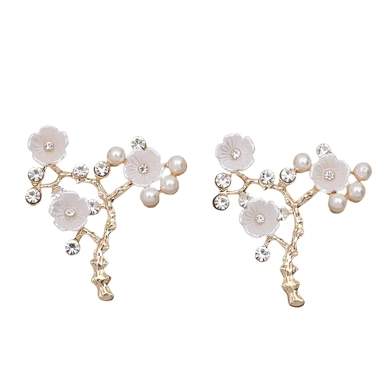 BoYuTe (30 Pieces/Lot) 43*46mm Alloy Flower Branch Materials Handmade DIY Jewelry and Fan Accessories