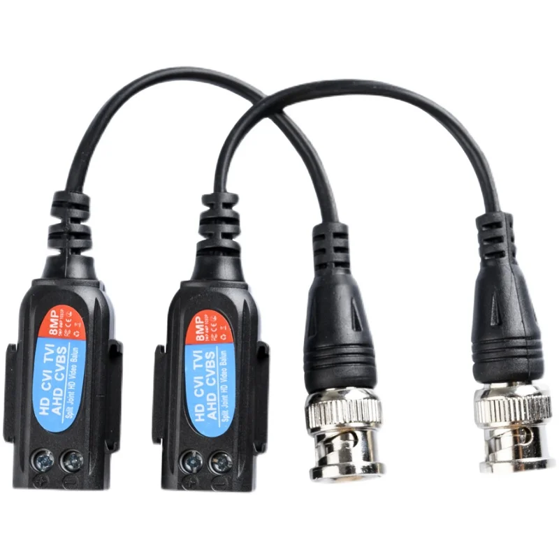 Passive Coaxial High-definition Twisted Pair Transmitter Monitoring Coaxial to Network Line Bnc Connector AHD/CVI/TVI