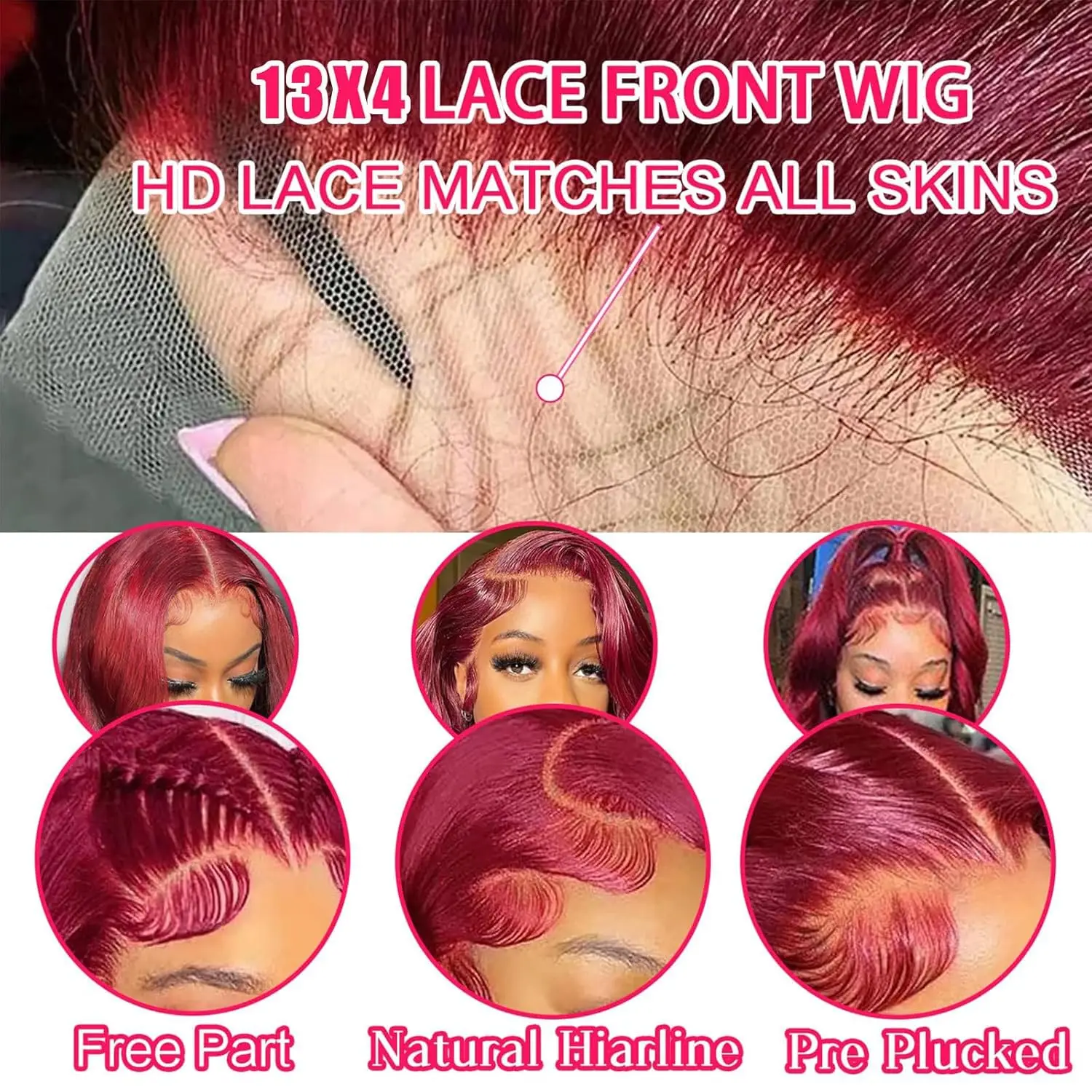 250% 99j bordeaux perruque de cheveux humains 34 pouces 13x4 HD dentelle frontale vague de corps cheveux humains pour femme perruques 100% cheveux humains brésiliens