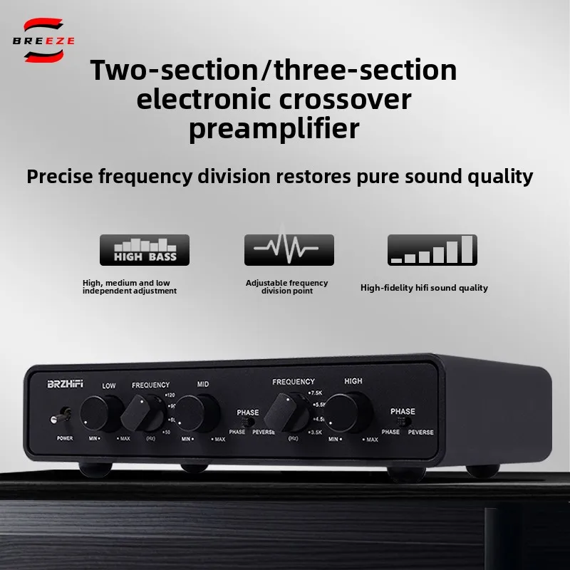 

BREEZE 2025 new fever level two/three channel electronic crossover preamplifier with adjustable crossover point EN3
