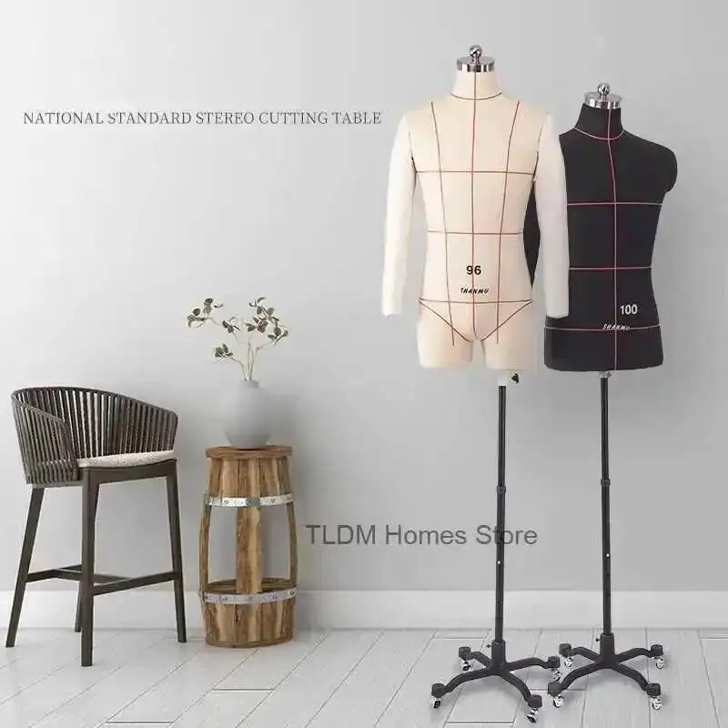 

Manequins Body Clothing Design Suit for Display Stand Tailor Sewing DIY Upper Body Male Mannequin with Arms Can Be Pinned U